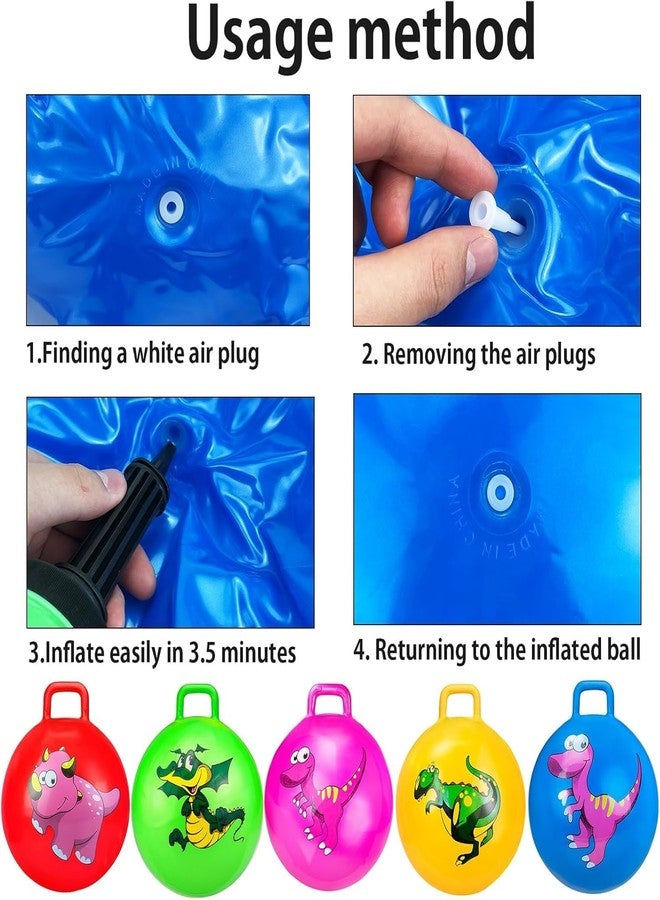Synlark كرة القفز Synlark® Hop Ball Hoppity Bouncy Ball بمقابض، كرة مطاطية للقفز للأطفال، ألعاب رياضية للأطفال - Image 5